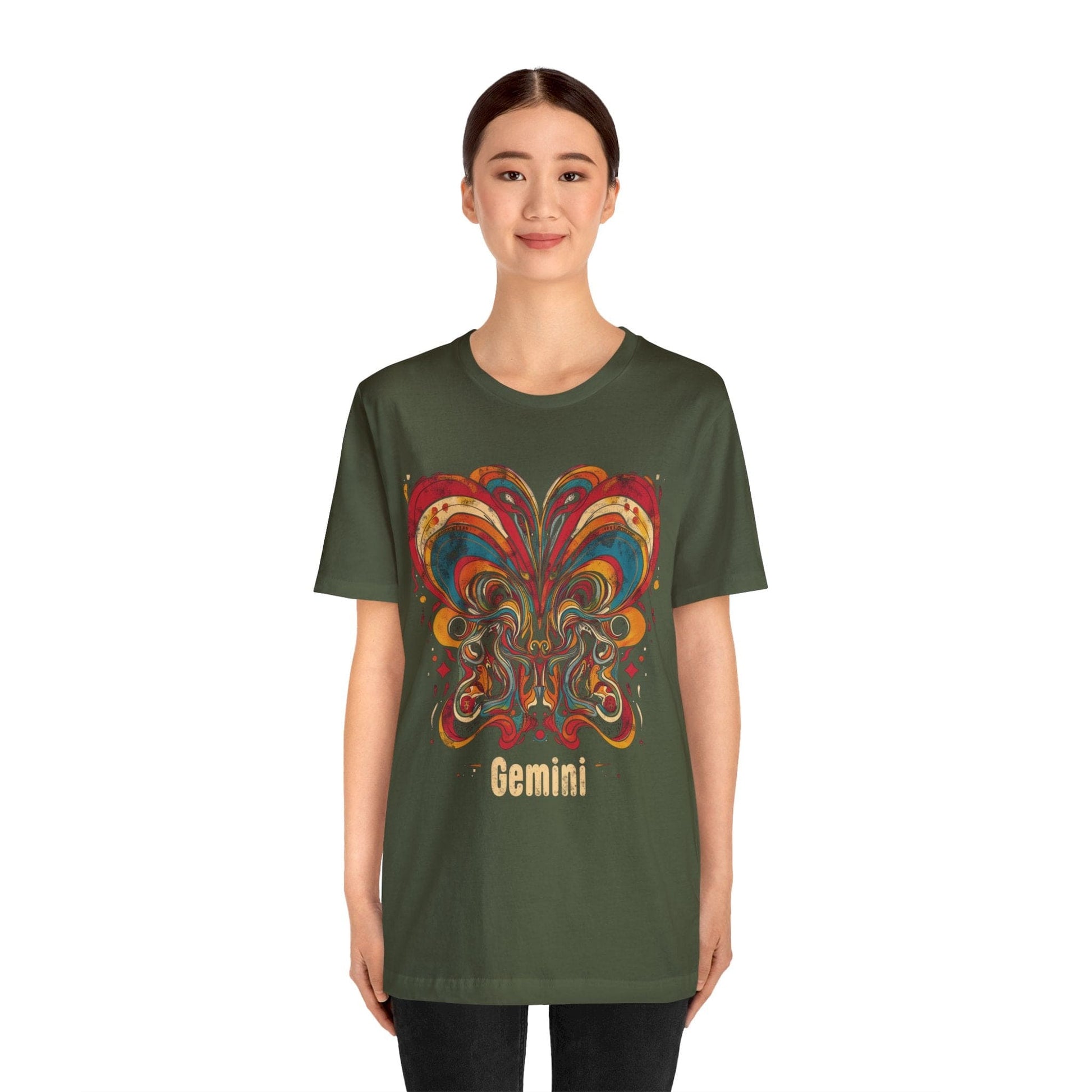 T-Shirt Gemini Abstract Essence T-Shirt: A Vivid Canvas of Duality