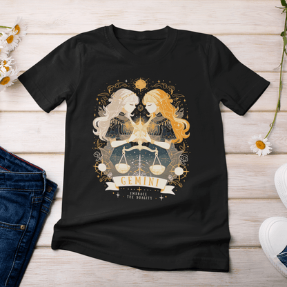 T-Shirt Gemini Celestial T-Shirt – Embrace the Duality