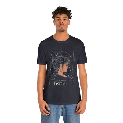 T-Shirt Gemini Mercurial Magic T-Shirt: Stargazing Elegance for the Twin Souls