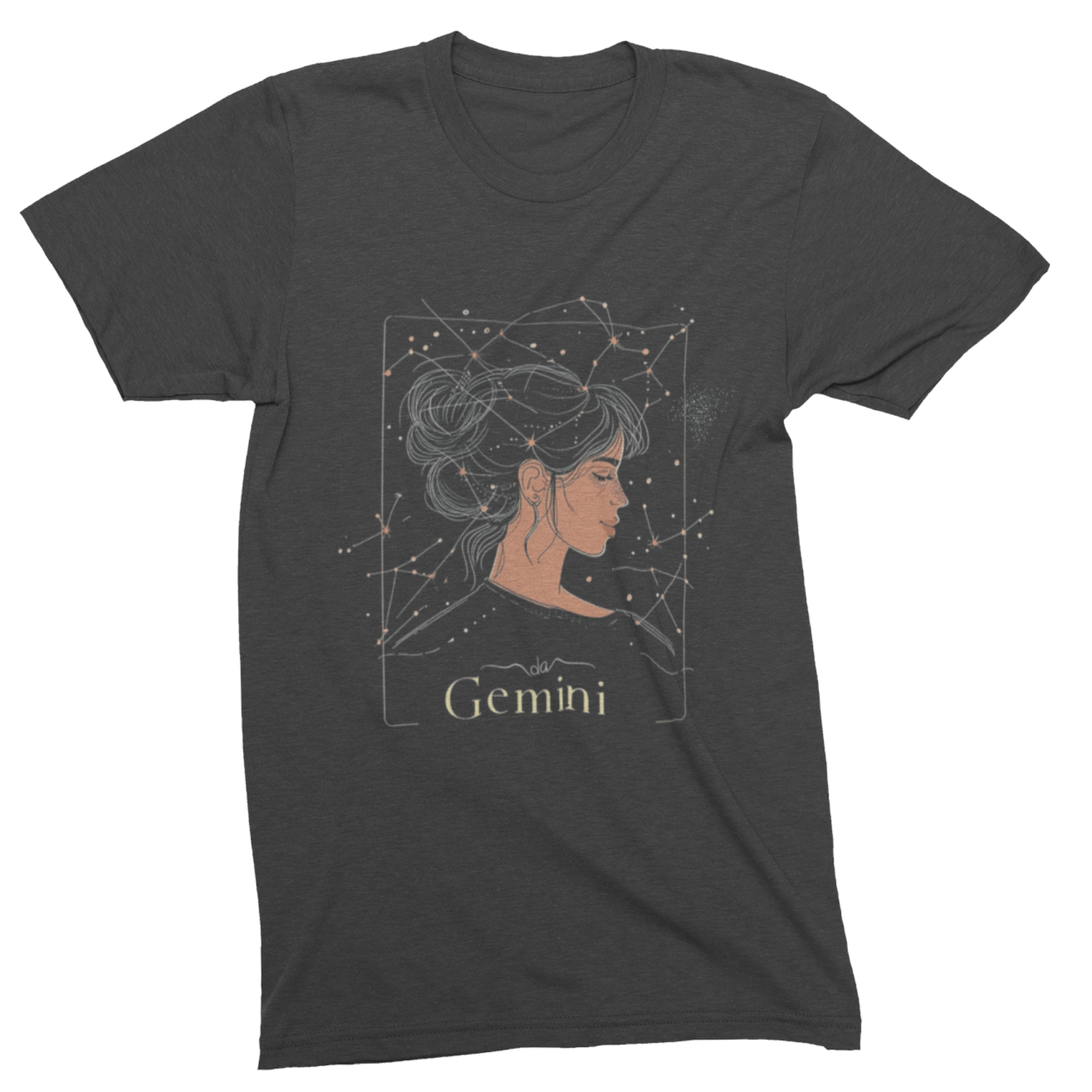 T-Shirt Gemini Mercurial Magic T-Shirt: Stargazing Elegance for the Twin Souls