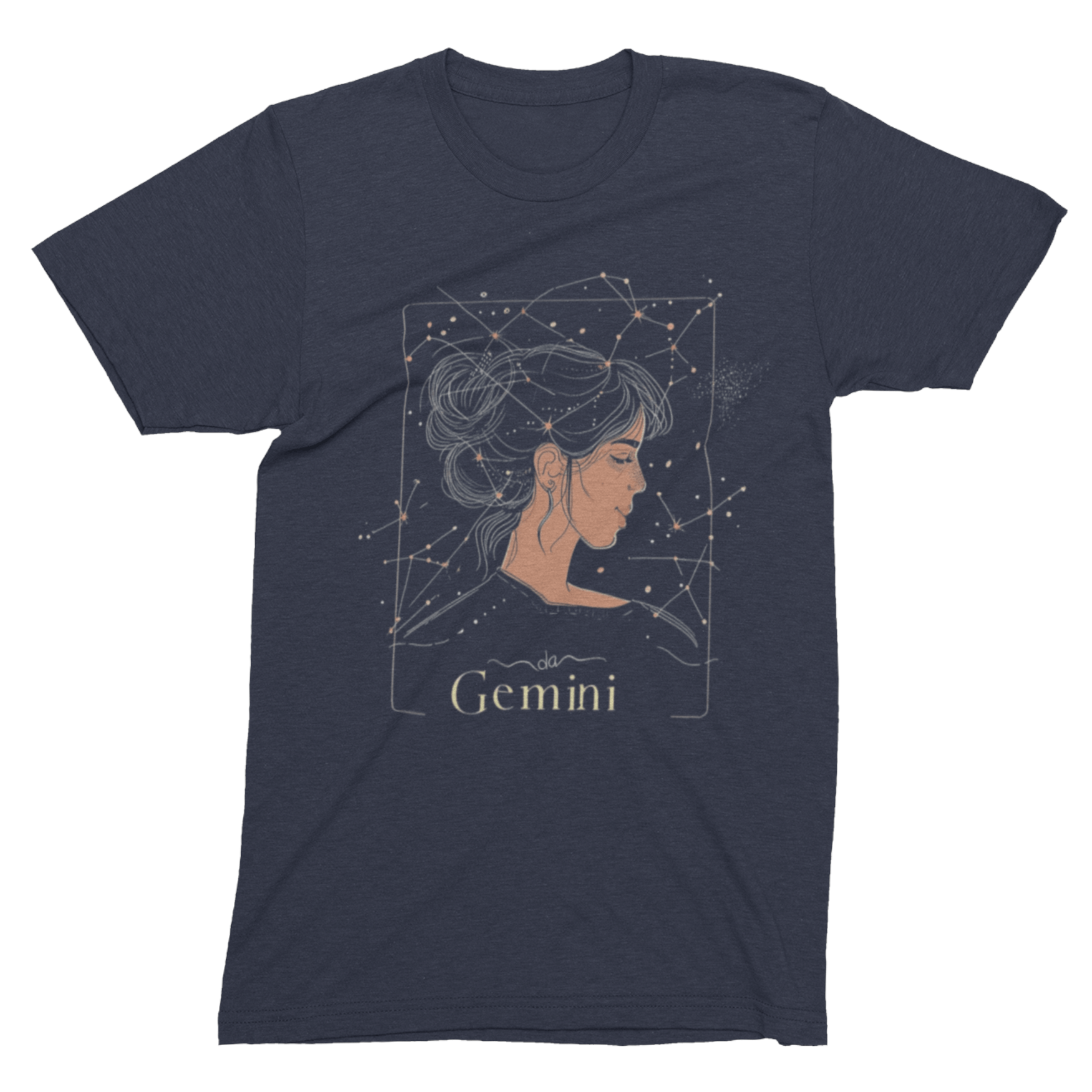 T-Shirt Gemini Mercurial Magic T-Shirt: Stargazing Elegance for the Twin Souls