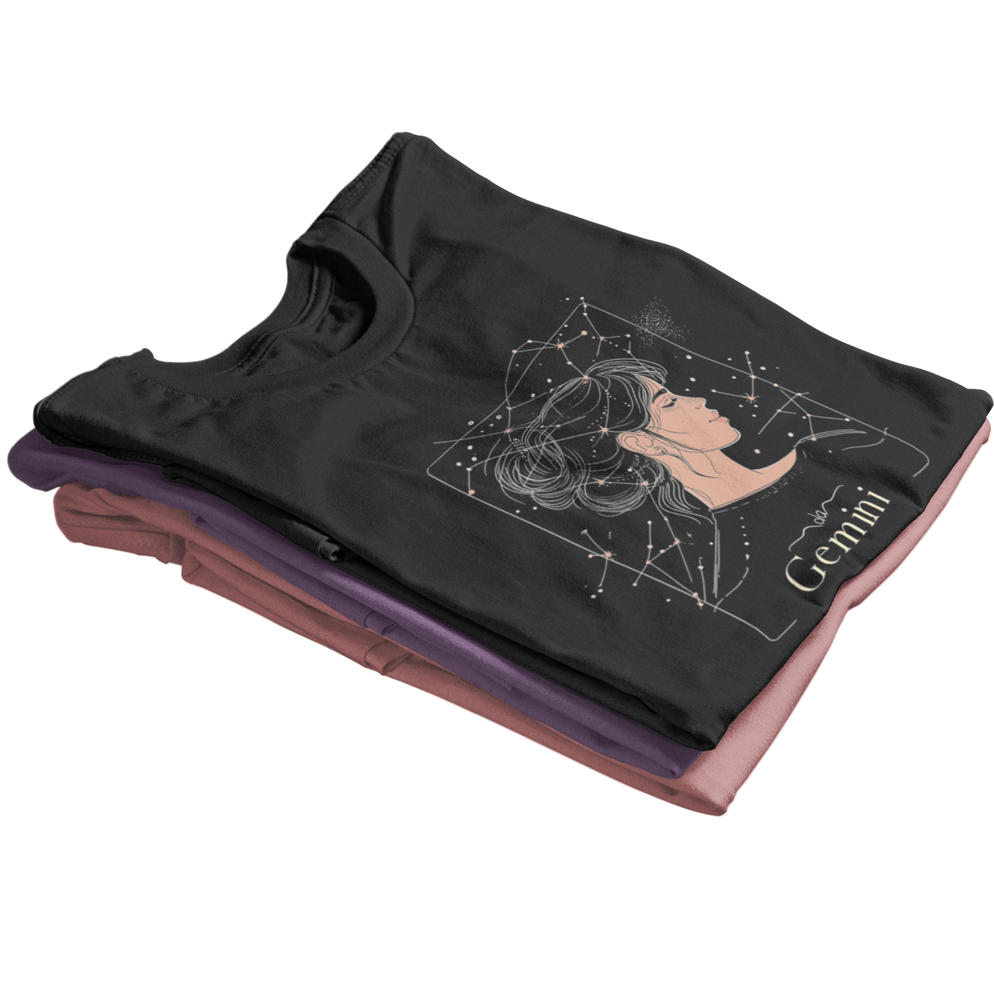 T-Shirt Gemini Mercurial Magic T-Shirt: Stargazing Elegance for the Twin Souls