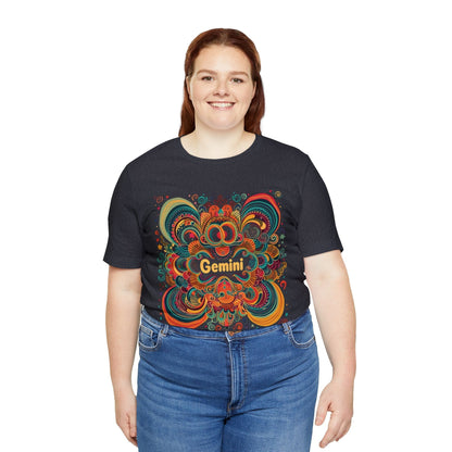 T-Shirt Gemini Psychedelic Harmony T-Shirt: A Vivid Ode to the Twin Spirits