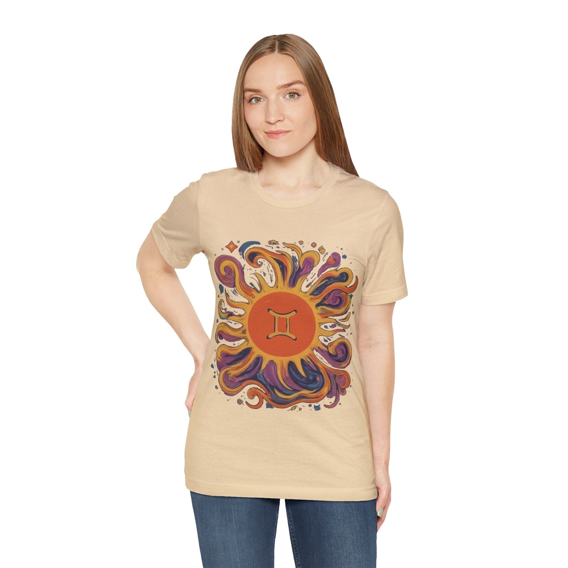 T-Shirt Gemini Solar Harmony Soft T-Shirt: Duality in Design