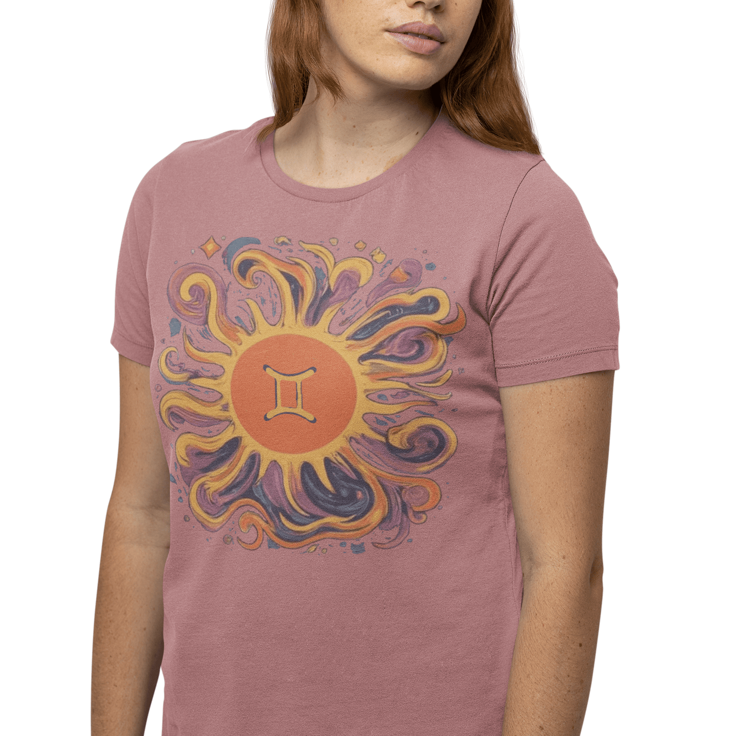 T-Shirt Gemini Solar Harmony Soft T-Shirt: Duality in Design