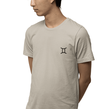 T-Shirt Gemini Twin Glyph T-Shirt: Dynamic Style for the Social Butterfly