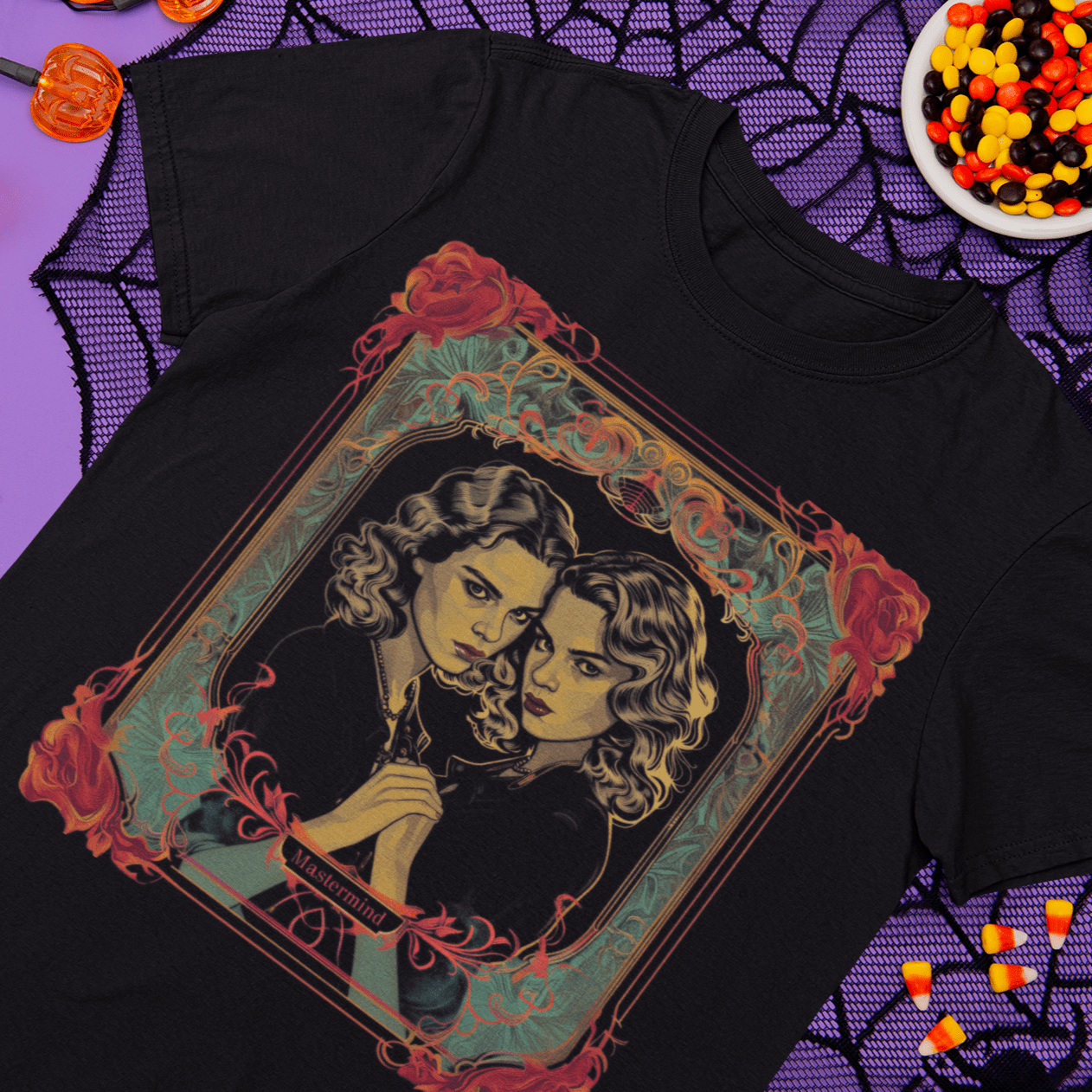 T-Shirt Gemini Twins The Mastermind Tarot Card T-Shirt - Halloween Limited Edition