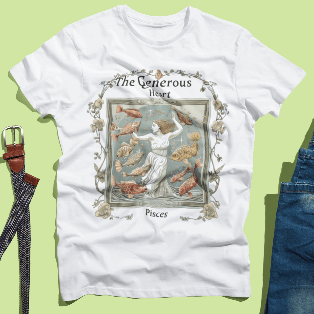 T-Shirt Generous Heart: Pisces Tarot Card T-Shirt