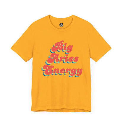 T-Shirt Gold / S Big Aries Energy T-Shirt