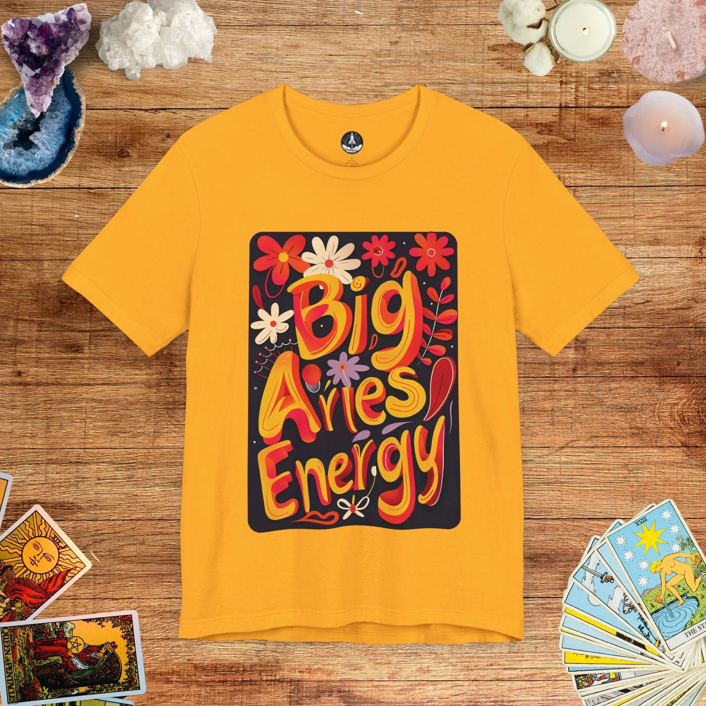 T-Shirt Gold / S Big Aries Energy T-Shirt