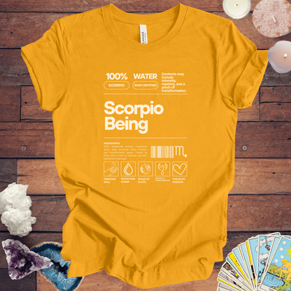 T-Shirt Gold / S Scorpio Being - Zodiac-Inspired T-Shirt