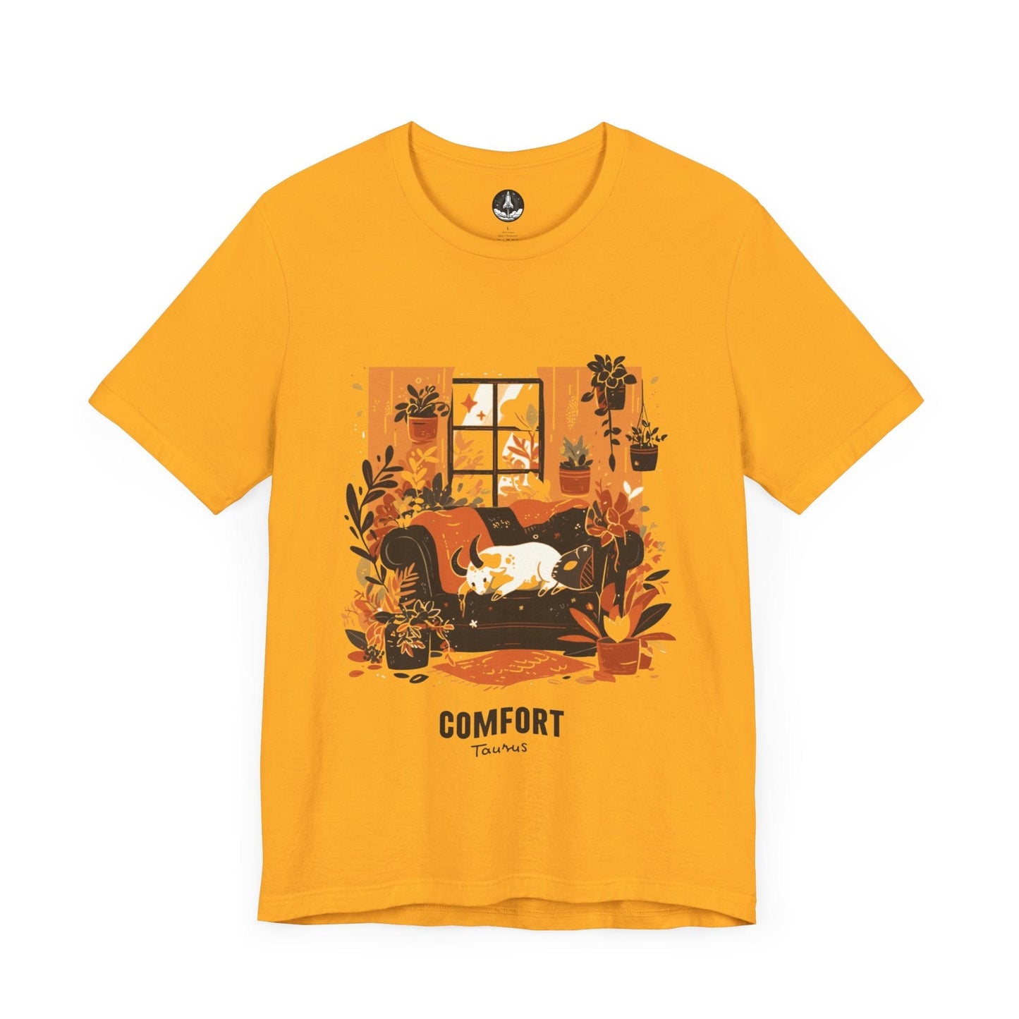 T-Shirt Gold / S Taurus Zodiac Comfort: Astro Seeker T-Shirt