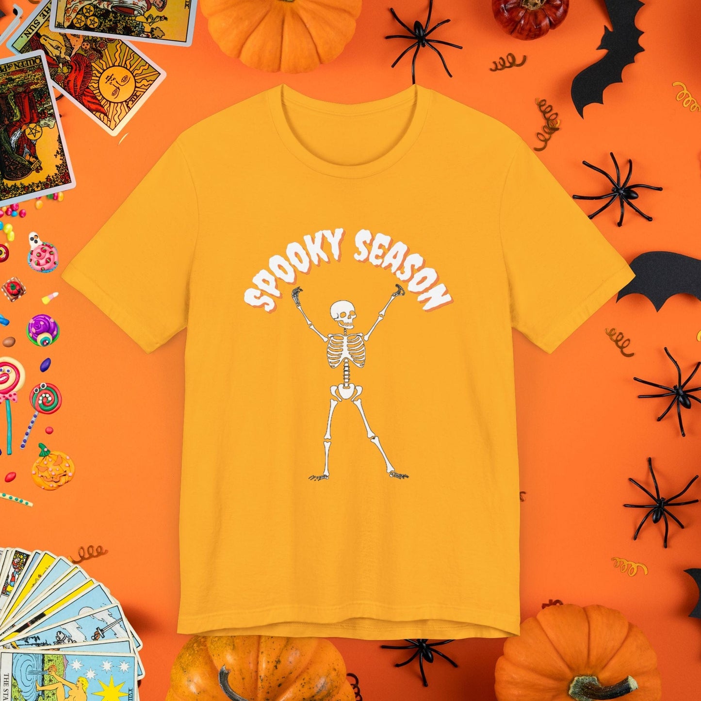 T-Shirt Gold / XS Skeleton Dance Halloween T-Shirt - Halloween Limited Edition