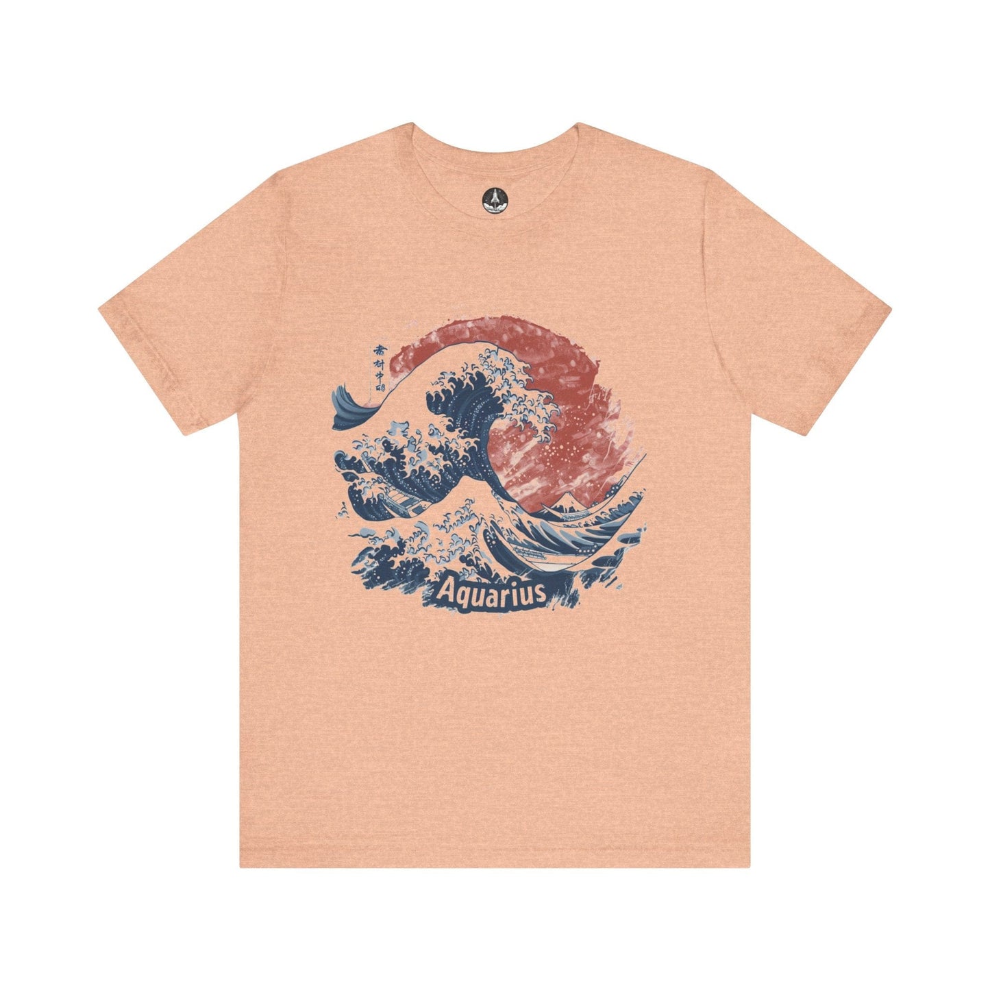 T-Shirt Great Wave of Aquarius TShirt: A Japanese Zodiac Fusion