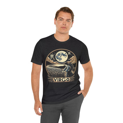 T-Shirt Harvest Moon Serenity: Virgo Ukiyo-e Inspired T-Shirt