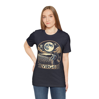 T-Shirt Harvest Moon Serenity: Virgo Ukiyo-e Inspired T-Shirt