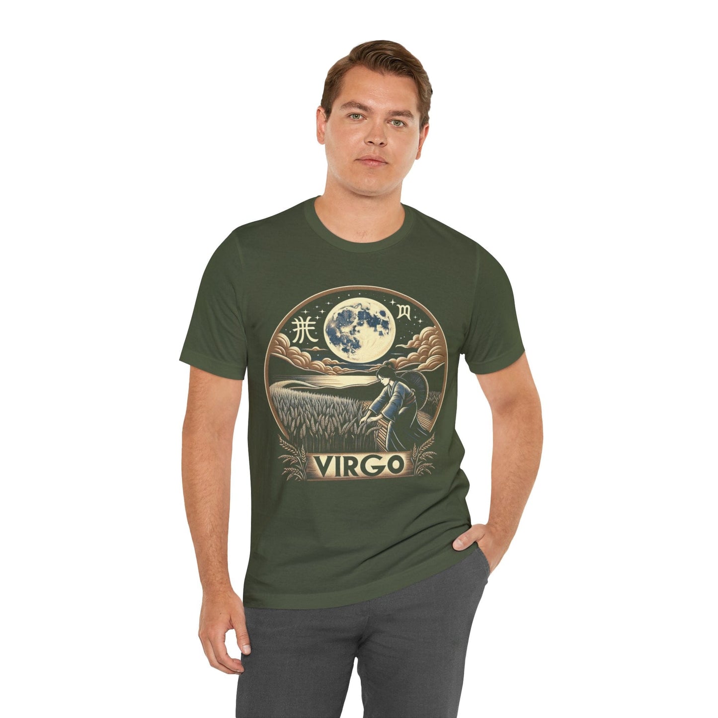 T-Shirt Harvest Moon Serenity: Virgo Ukiyo-e Inspired T-Shirt