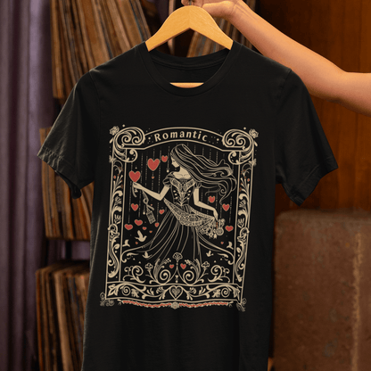 T-Shirt Heartstrings Romantic: Libra Tarot Card T-Shirt