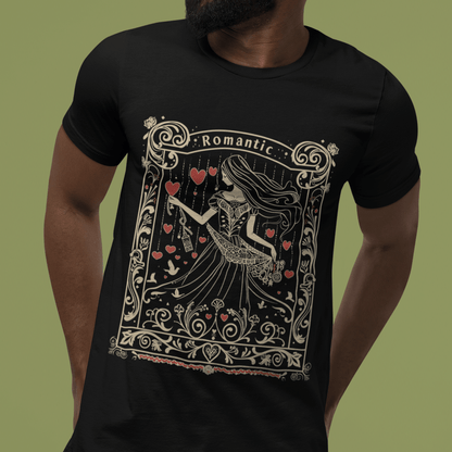 T-Shirt Heartstrings Romantic: Libra Tarot Card T-Shirt