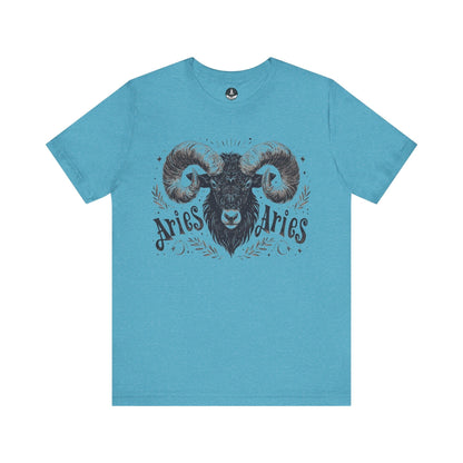 T-Shirt Heather Aqua / S Aries Astrology Unisex TShirt: An Ode to the Maverick