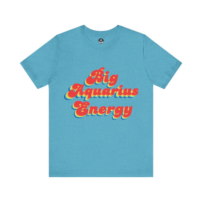 T-Shirt Heather Aqua / S Big Aquarius Energy TShirt