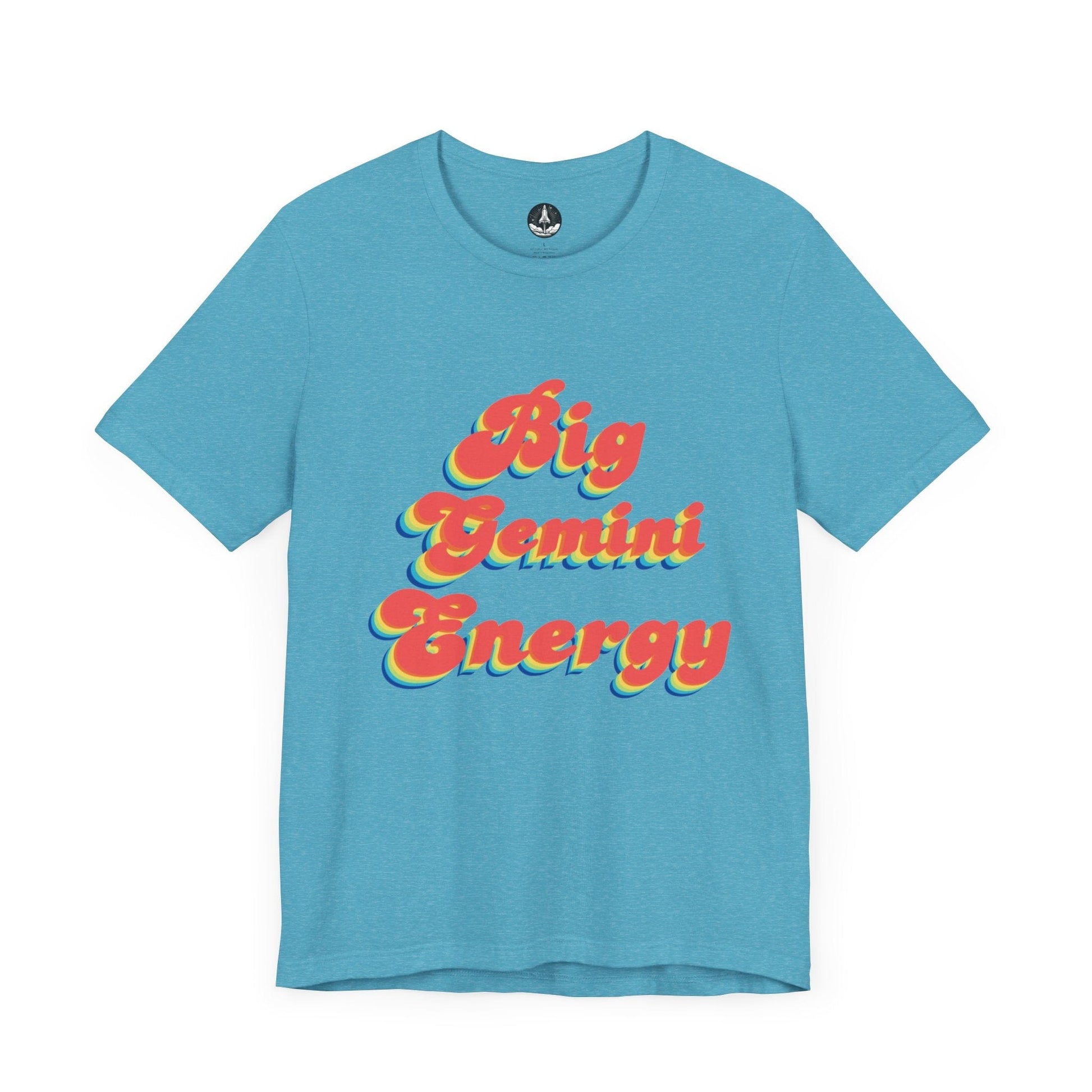 T-Shirt Heather Aqua / S Big Gemini Energy TShirt