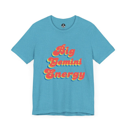 T-Shirt Heather Aqua / S Big Gemini Energy TShirt