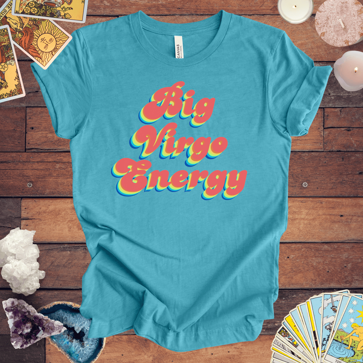 T-Shirt Heather Aqua / S Big Virgo Energy T-Shirt