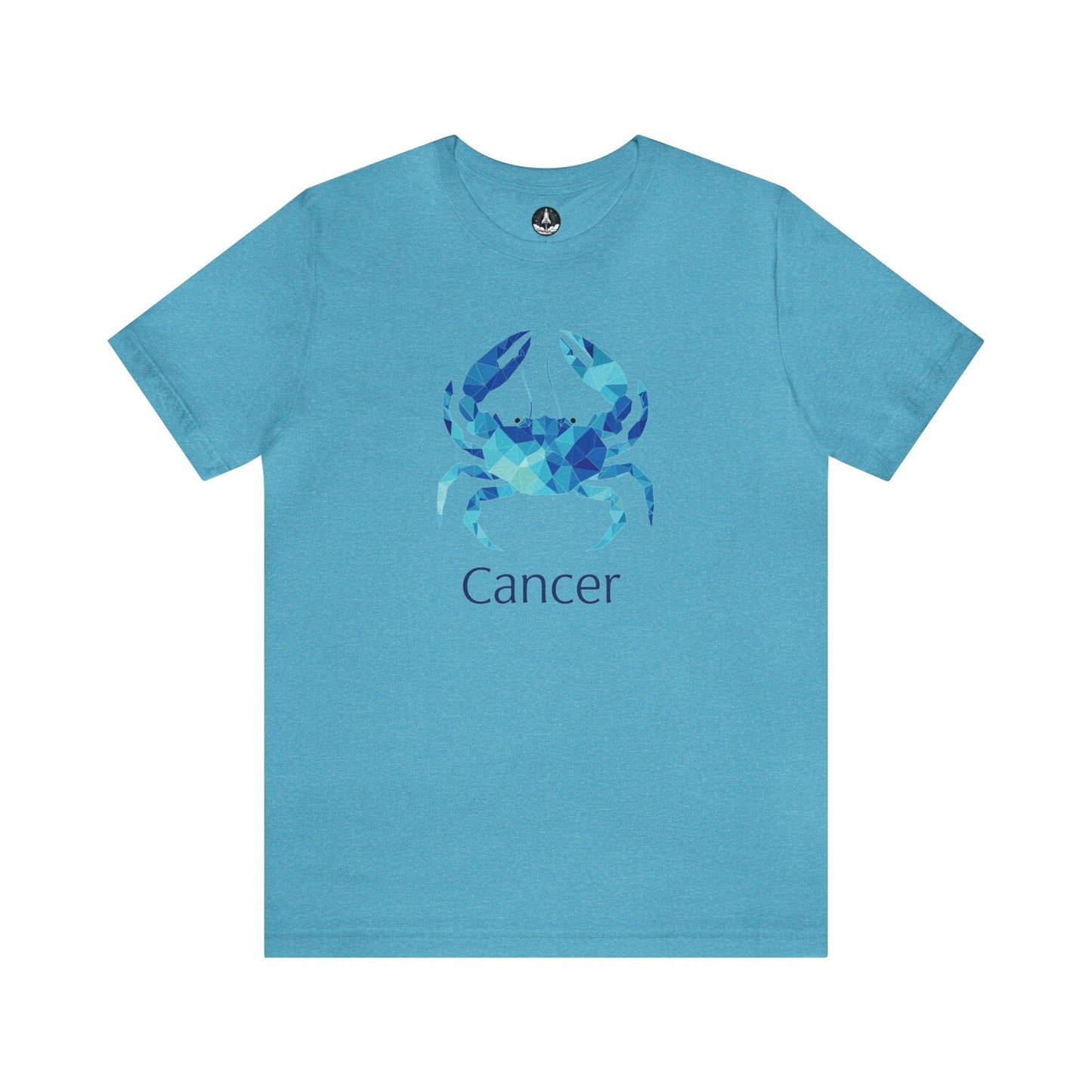 T-Shirt Heather Aqua / S Cancer Geometric Constellation T-Shirt: Modern Astrology Meets Art