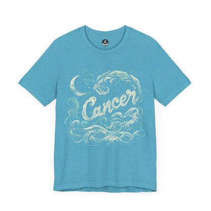 T-Shirt Heather Aqua / S Cancer Oceanic Dreams T-Shirt: Tide of Intuition