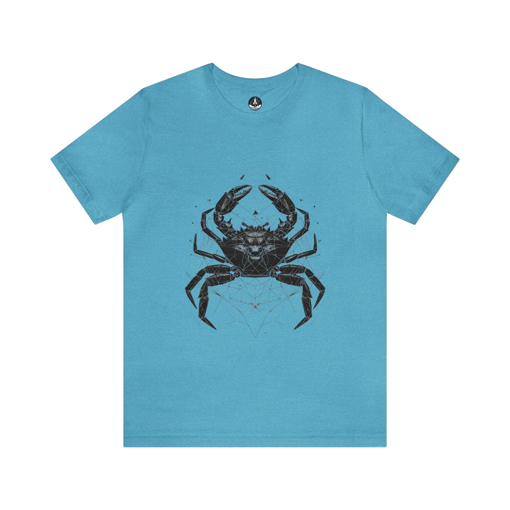 T-Shirt Heather Aqua / S Cancerian Geometry: Zodiac T-Shirt