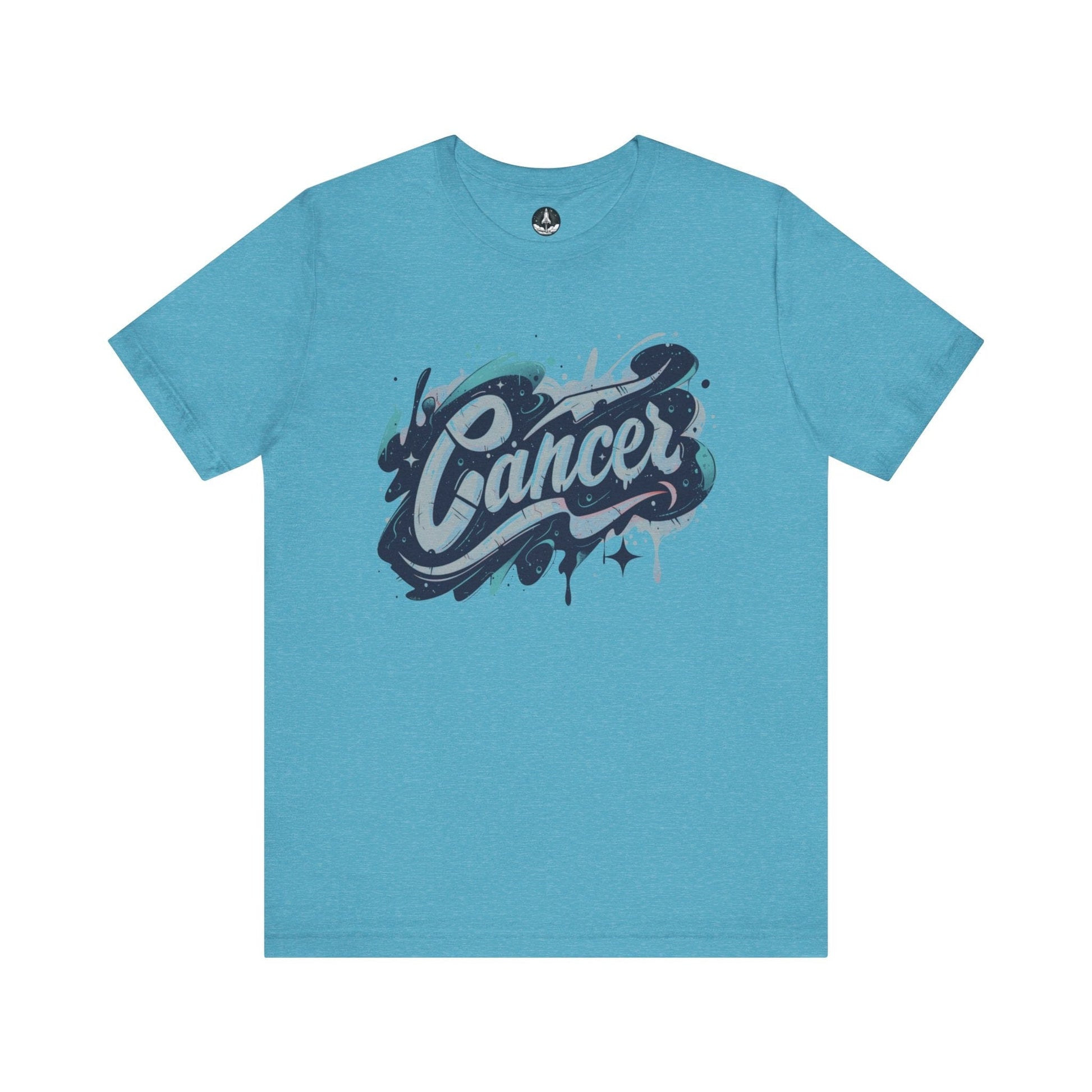 T-Shirt Heather Aqua / S Cosmic Splash Cancer TShirt: Emotions in Hues