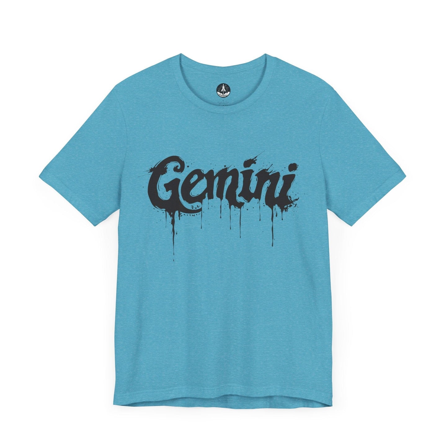 T-Shirt Heather Aqua / S Gemini Ink Drop TShirt