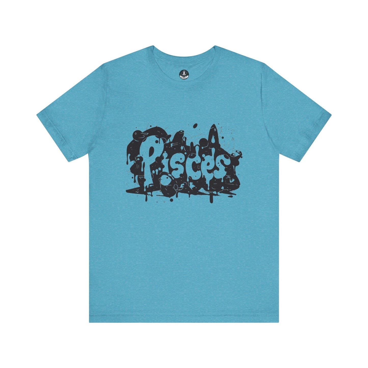 T-Shirt Heather Aqua / S Piscean Inkflow TShirt: Depth of Imagination