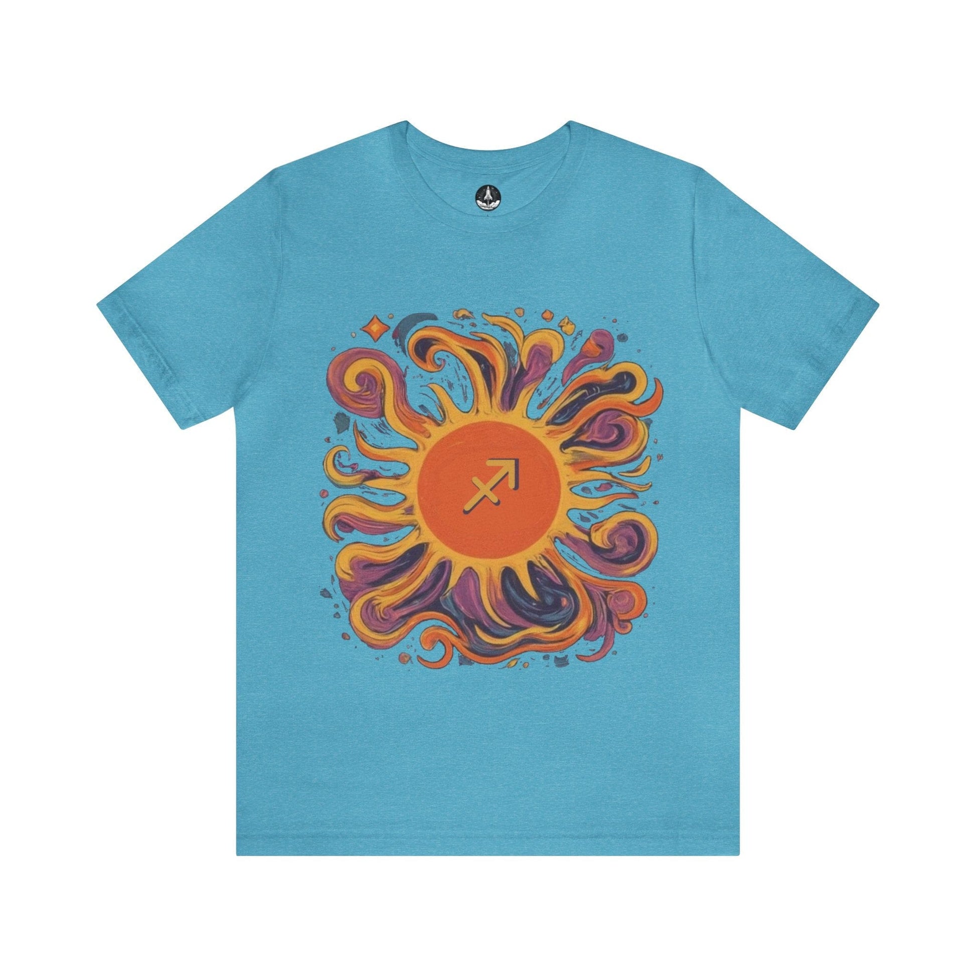 T-Shirt Heather Aqua / S Sagittarius Sun Archer Soft T-Shirt: Aim High, Stand Out