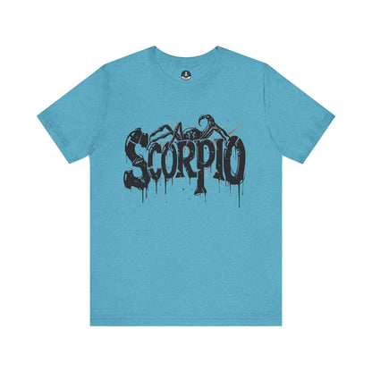 T-Shirt Heather Aqua / S Sting of Mystery Scorpio TShirt: Intensity Unleashed