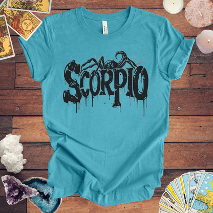 T-Shirt Heather Aqua / S Sting of Mystery Scorpio TShirt: Intensity Unleashed