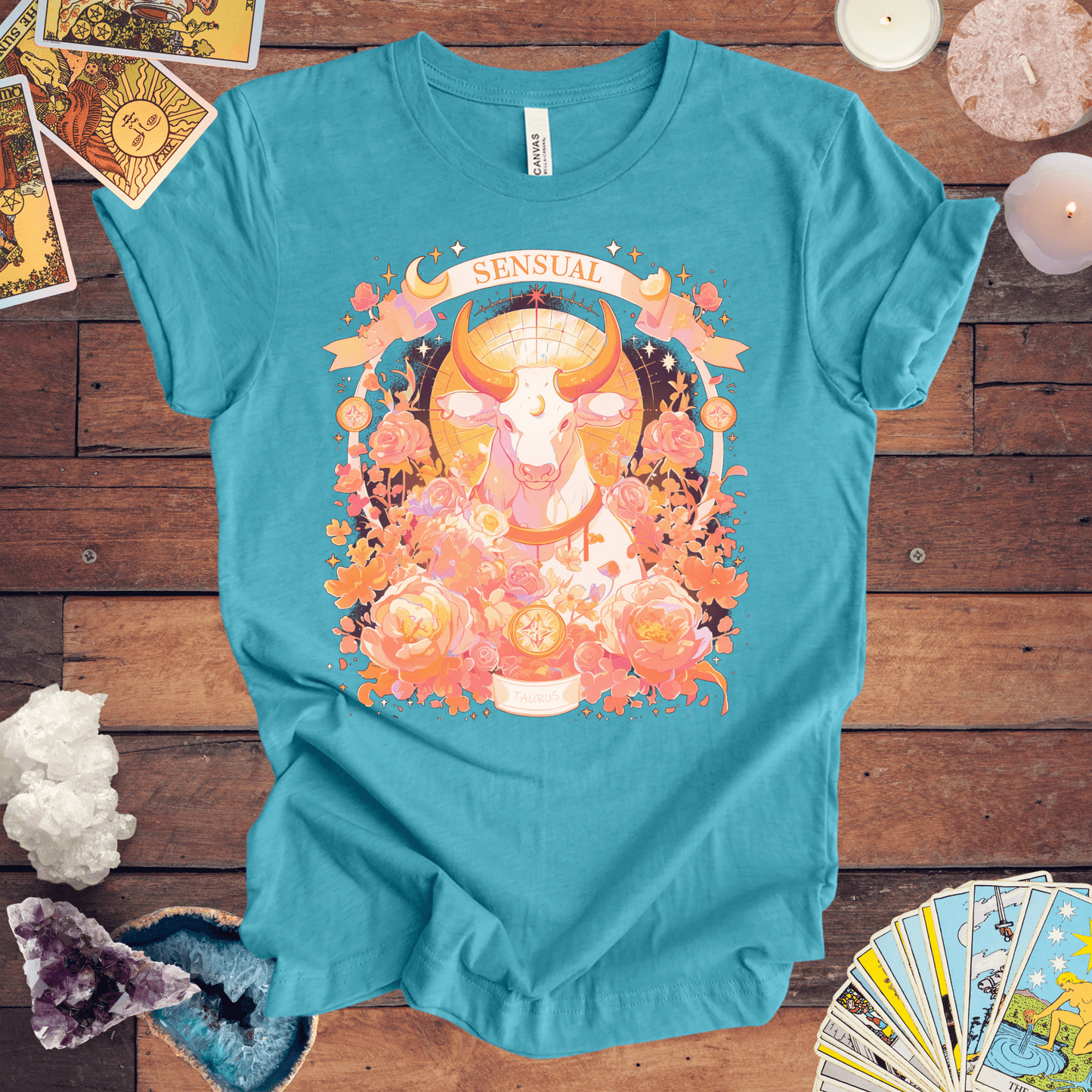 T-Shirt Heather Aqua / S Taurus Sensuality: Venus Astrology Edition T-Shirt