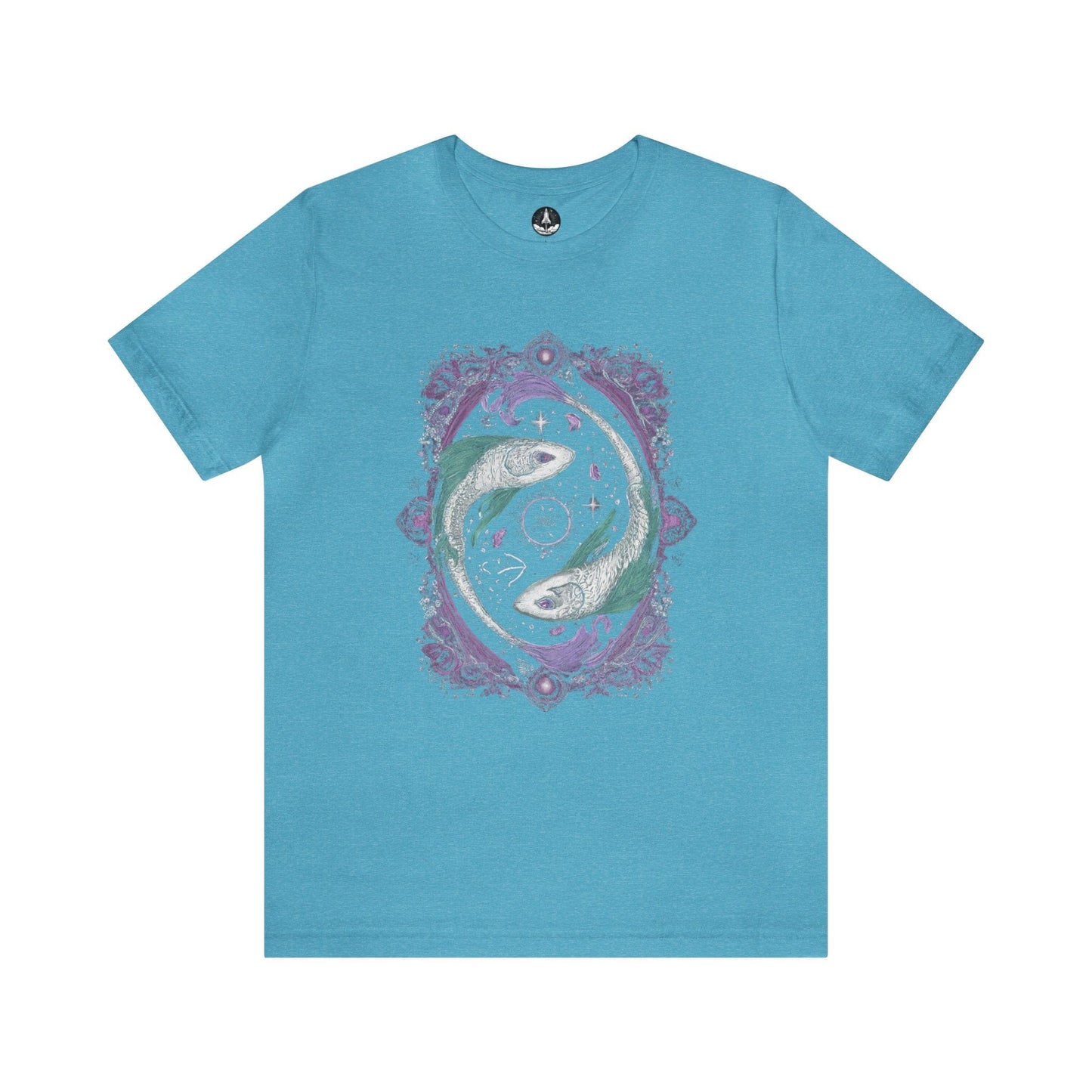 T-Shirt Heather Aqua / S The Moonlit Pisces T-Shirt