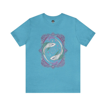 T-Shirt Heather Aqua / S The Moonlit Pisces T-Shirt