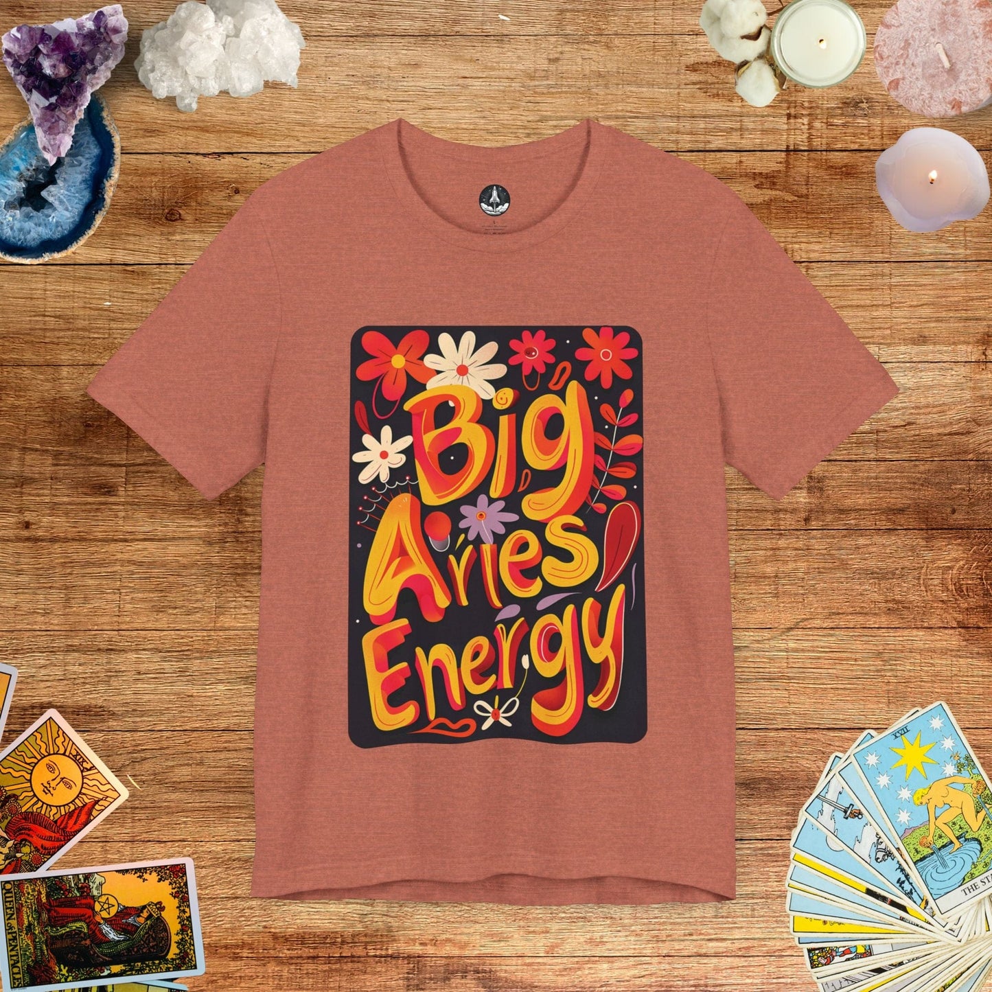 T-Shirt Heather Clay / S Big Aries Energy T-Shirt