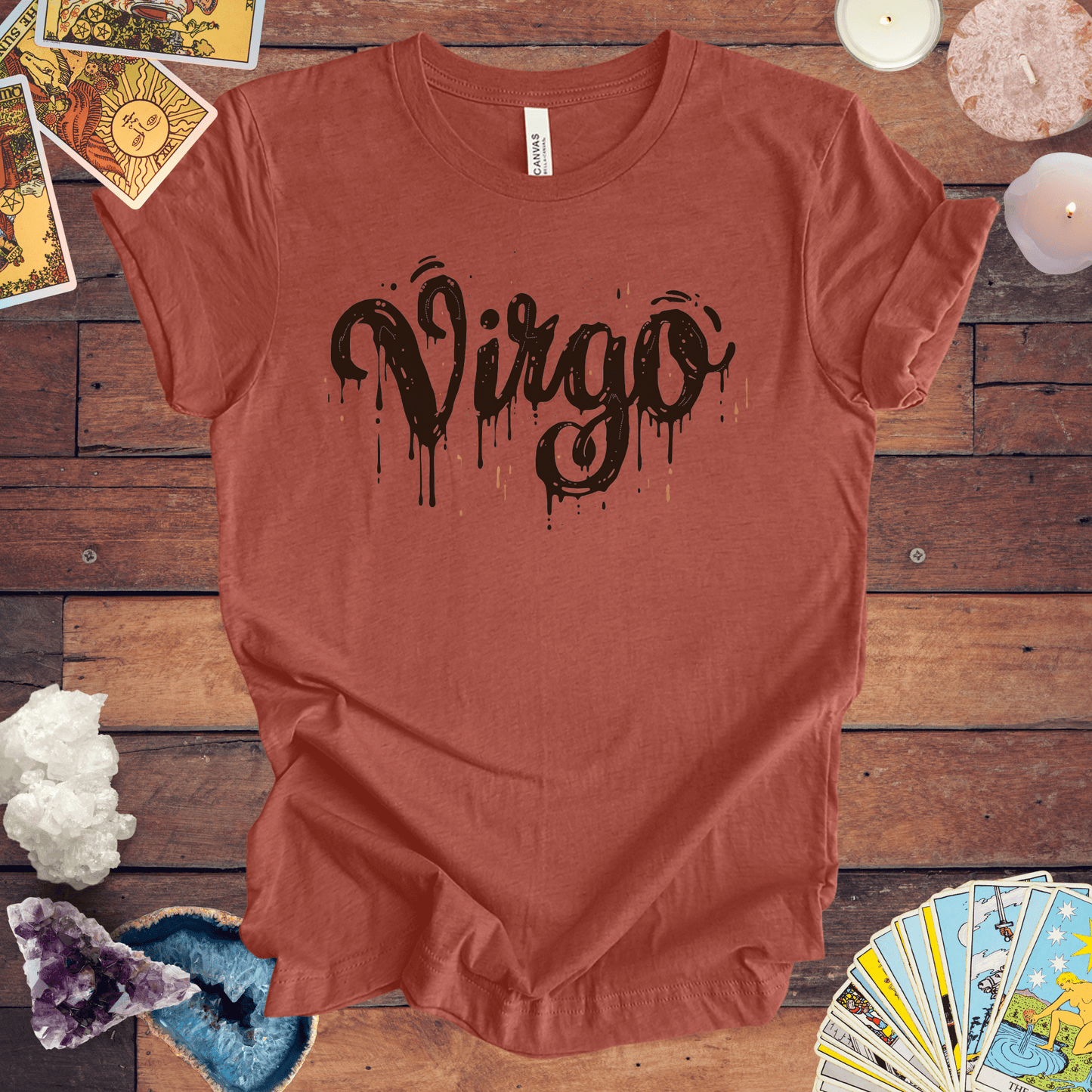 T-Shirt Heather Clay / S Inkwell Virtue Virgo TShirt: Melding Precision with Art