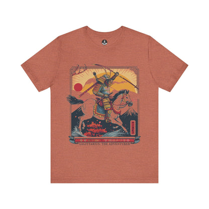 T-Shirt Heather Clay / S Samurai Archer Sagittarius TShirt: Valor in the Journey