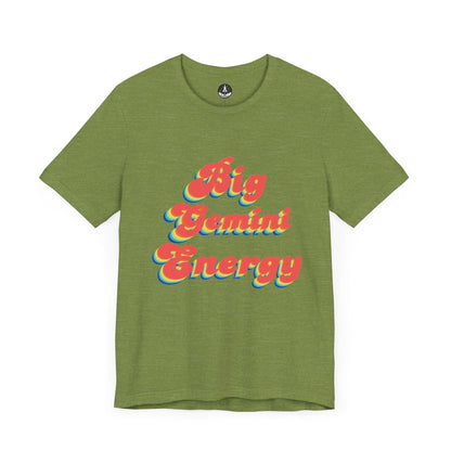 T-Shirt Heather Green / S Big Gemini Energy TShirt