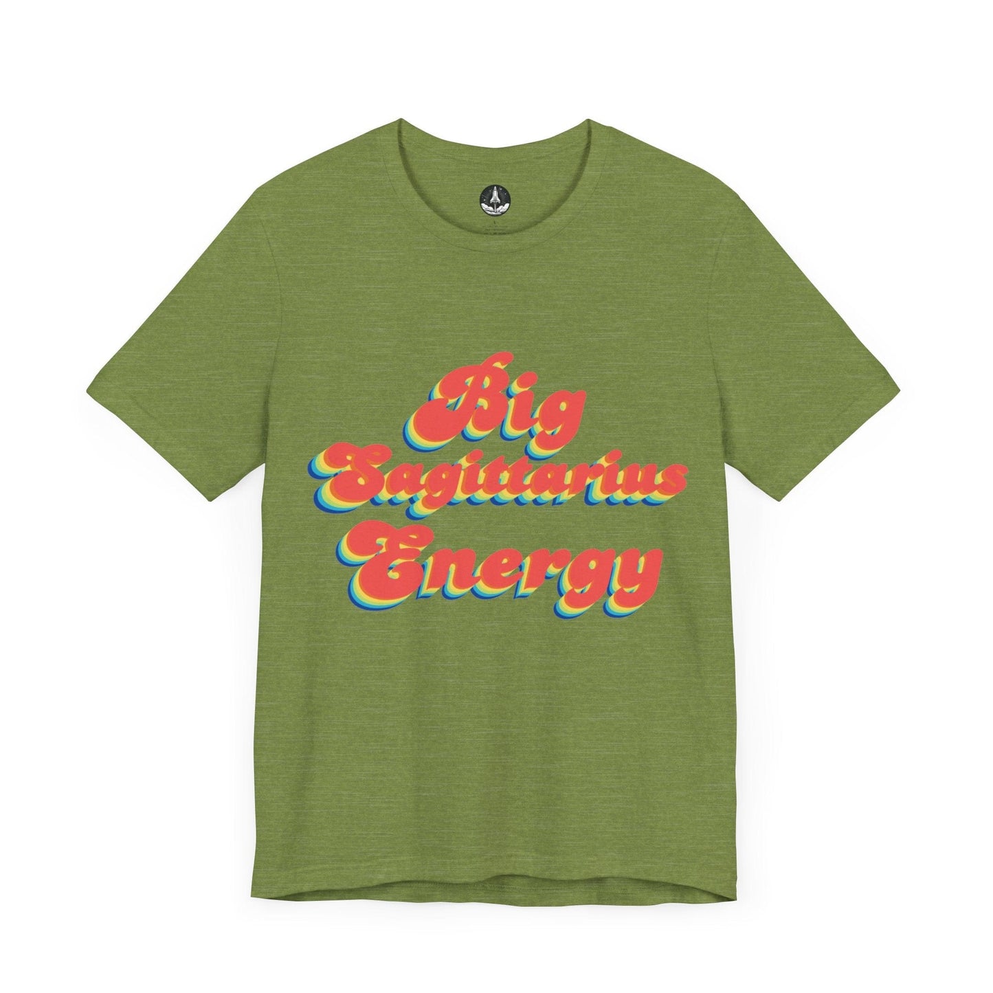 T-Shirt Heather Green / S Big Sagittarius Energy TShirt