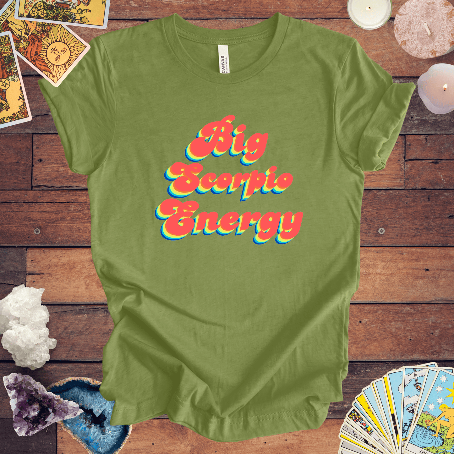 T-Shirt Heather Green / S Big Scorpio Energy T-Shirt