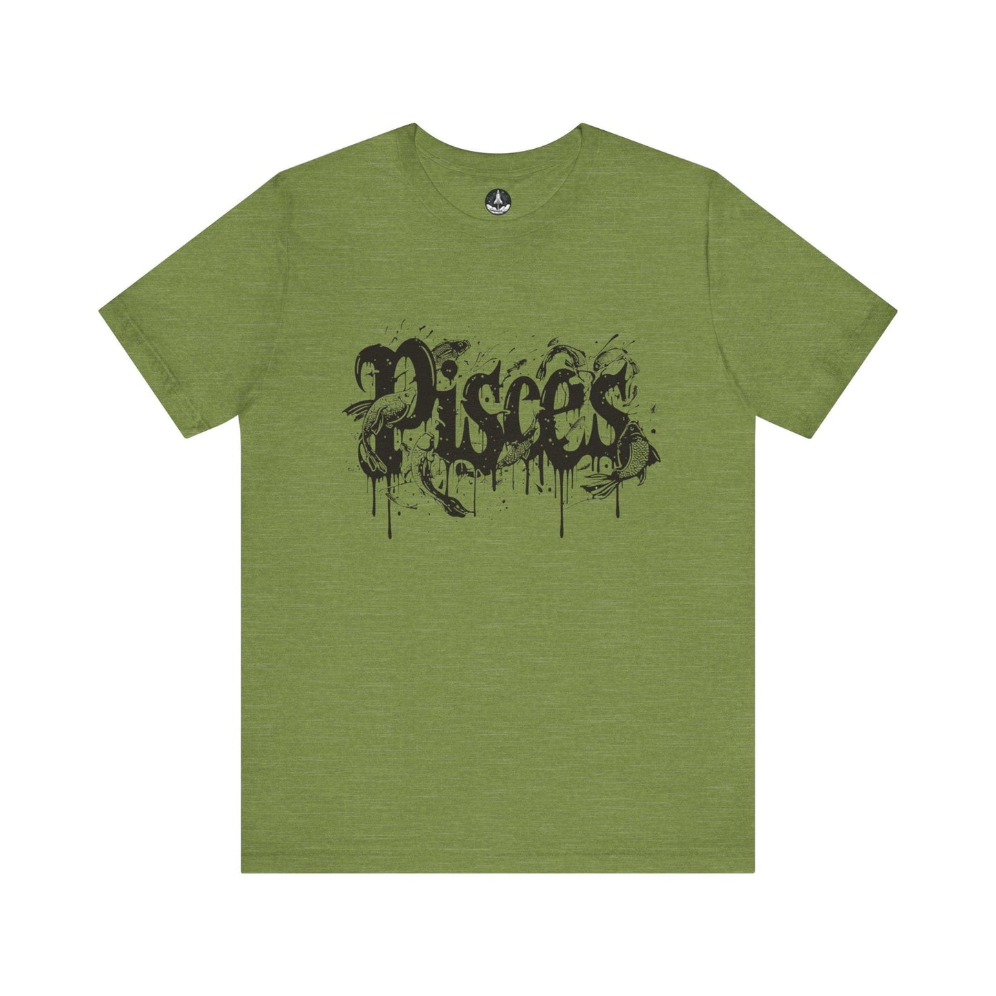 T-Shirt Heather Green / S Deep Dive Pisces TShirt: Immerse in the Artistic Tide
