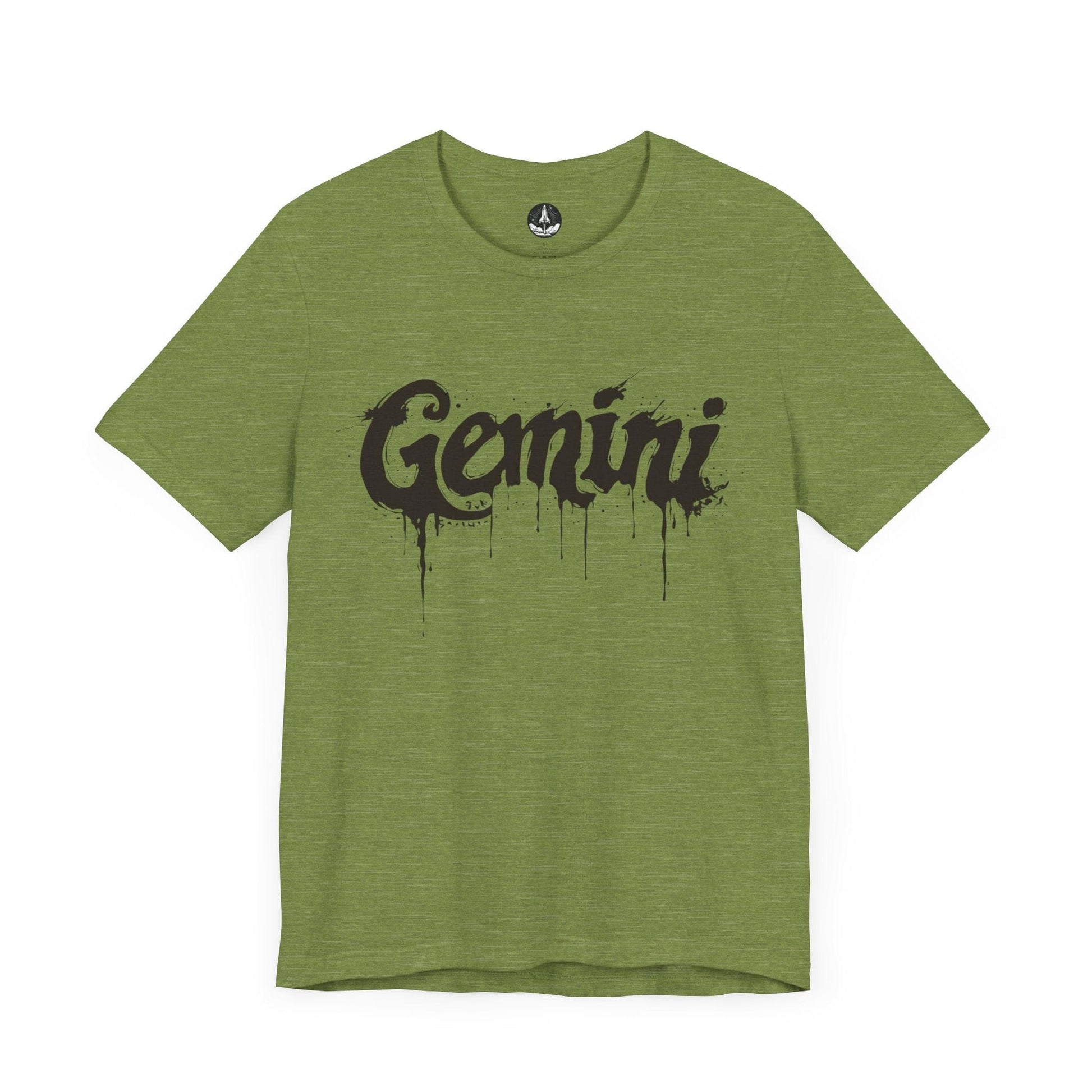 T-Shirt Heather Green / S Gemini Ink Drop TShirt