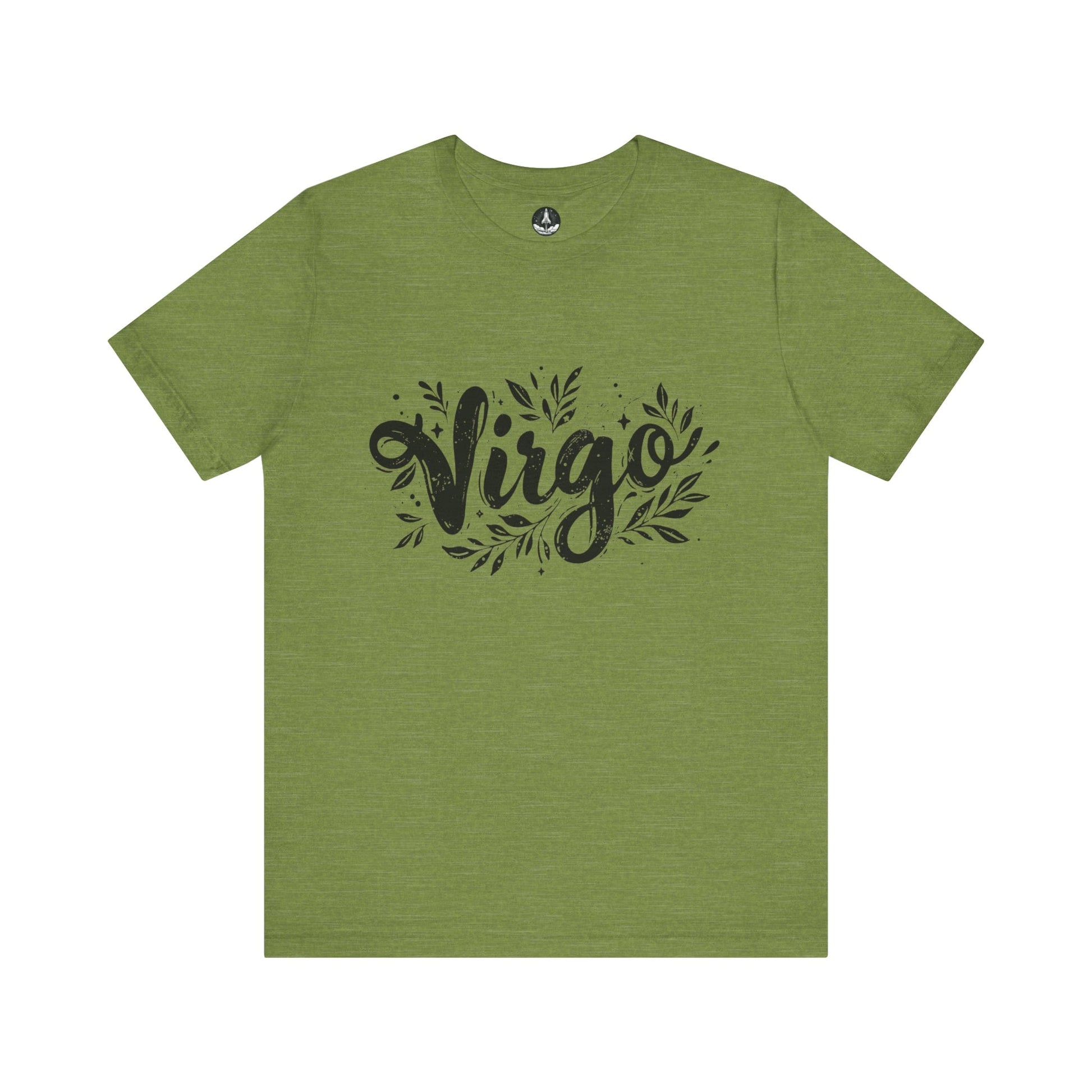 T-Shirt Heather Green / S Ink Splattered Virtue Virgo TShirt: Artistic Precision