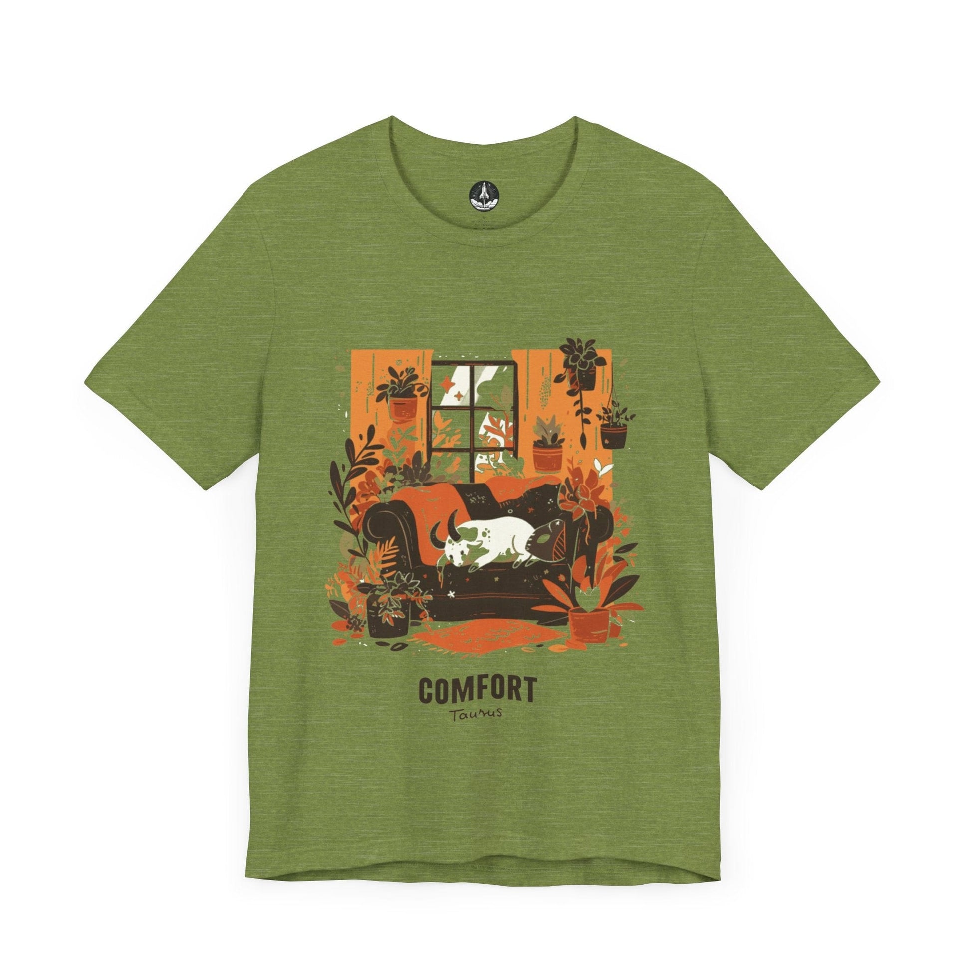 T-Shirt Heather Green / S Taurus Zodiac Comfort: Astro Seeker T-Shirt